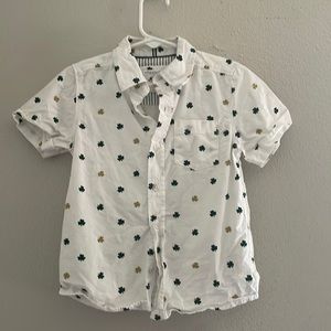 Boy’s Denim& Flower Button Up Shirt